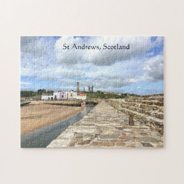 Skyline and Pier of St Andrews, Fife, Scotland Jigsaw Puzzle (Horizontal)
