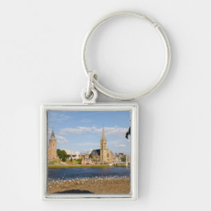 Skyline and river of quaint town of Inverness Key Ring