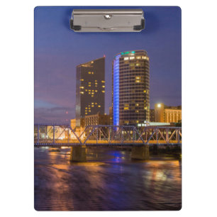 Skyline At Dusk, On The Grand River Clipboard