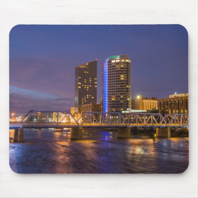 Skyline At Dusk, On The Grand River Mouse Mat (Front)