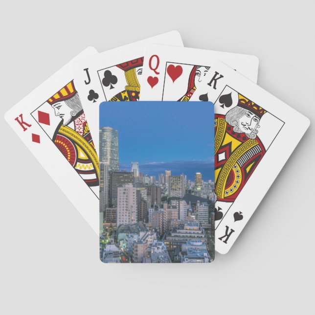 Skyline at twilight playing cards (Back)