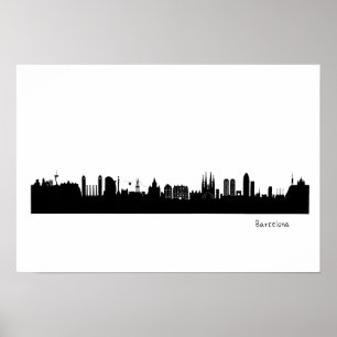 Skyline Barcelona Poster