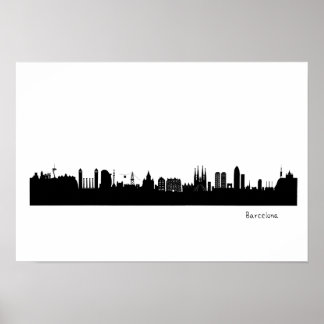 Skyline Barcelona Poster