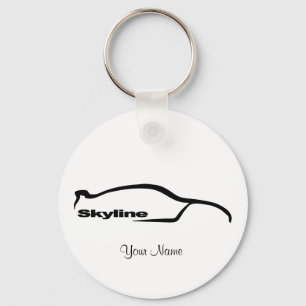 Skyline Black Silhouette Logo Key Ring