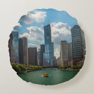 Skyline Chicago Round Cushion