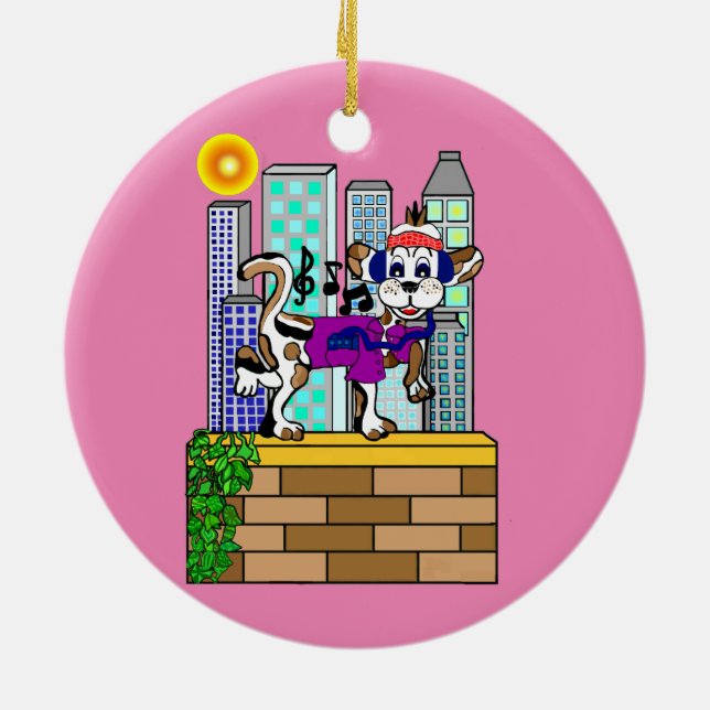 Skyline Chilly Chilli Dog Ceramic Tree Decoration (Back)