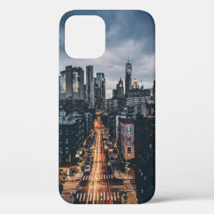 SKYLINE CITY SCENERY VIEW FROM THE MANHATTAN BRIDG iPhone 12 CASE