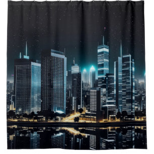 Skyline City Shower Curtain