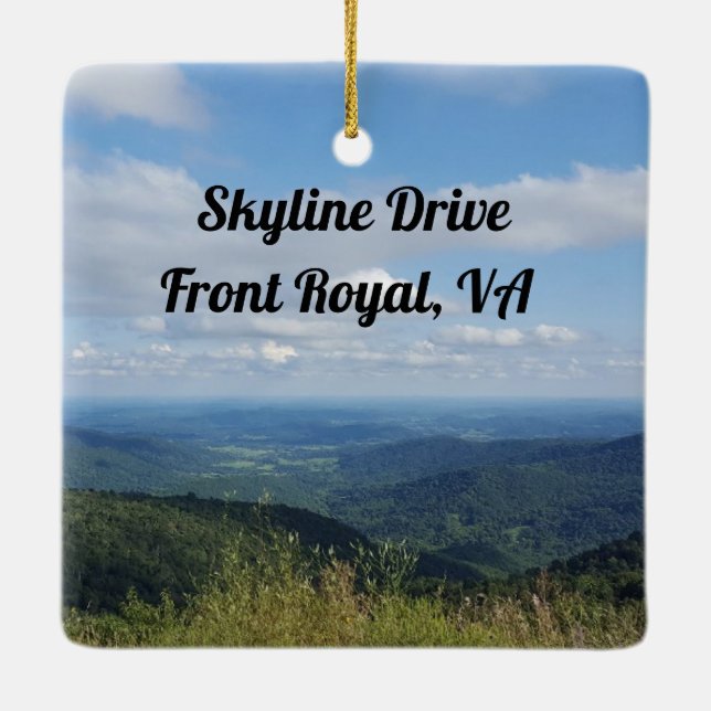 Skyline drive Front royal,  Virginia  photography Ceramic Ornament (Back)