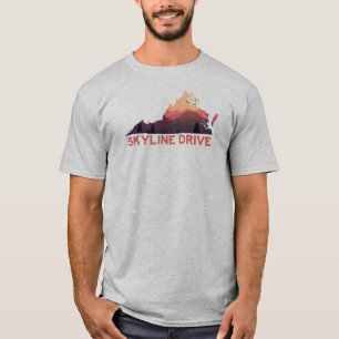 Skyline Drive Shenandoah Virginia Map T-Shirt