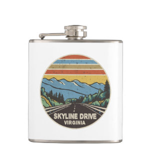 Skyline Drive Shenandoah Virginia Mountains Hip Flask