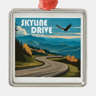 Skyline Drive Virginia Eagle Metal Tree Decoration