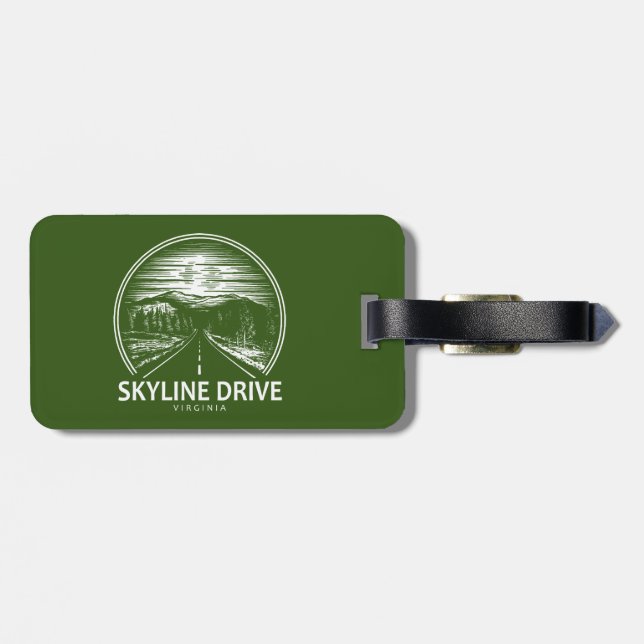 Skyline Drive Virginia Forest Luggage Tag (Back Horizontal)