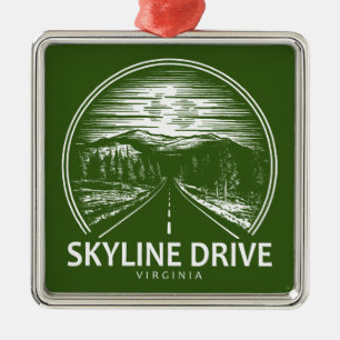 Skyline Drive Virginia Forest Metal Tree Decoration