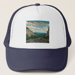 Skyline Drive Virginia Landscape Trucker Hat