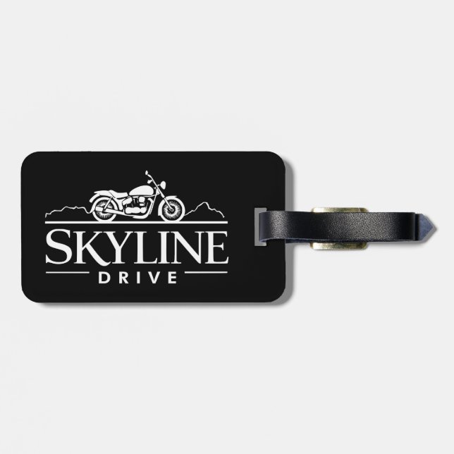 Skyline Drive Virginia Motorcycle Luggage Tag (Back Horizontal)