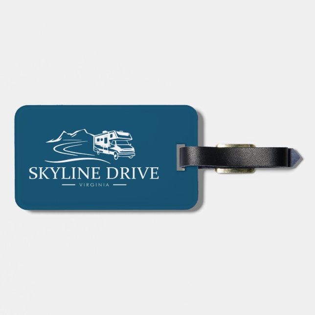 Skyline Drive Virginia Recreational Vehicle Luggage Tag (Back Horizontal)