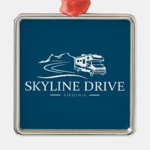 Skyline Drive Virginia Recreational Vehicle Metal Tree Decoration