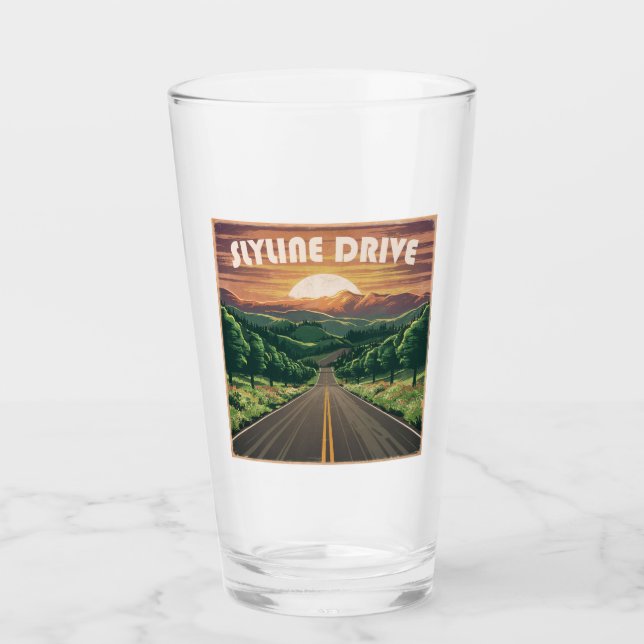 Skyline Drive Virginia Sunset Glass (Front)