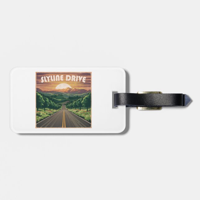 Skyline Drive Virginia Sunset Luggage Tag (Back Horizontal)