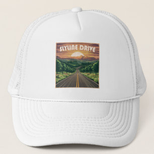 Skyline Drive Virginia Sunset Trucker Hat