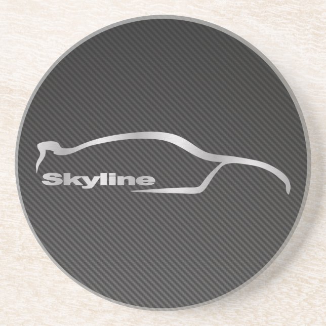 Skyline Faux Carbon Fibre Coaster (Front)