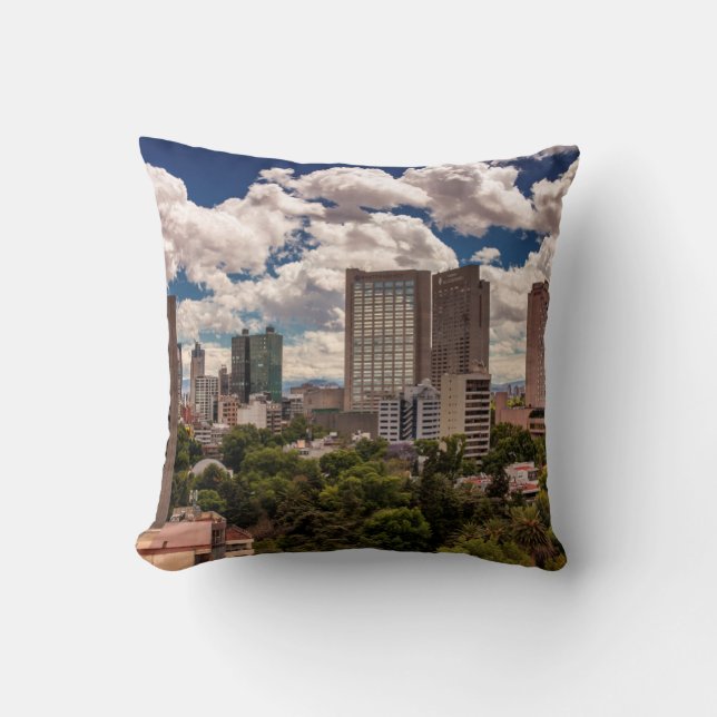 Skyline From The Hotels In Polanco Mexico City Cushion (Front)