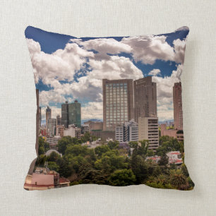 Skyline From The Hotels In Polanco Mexico City Cushion