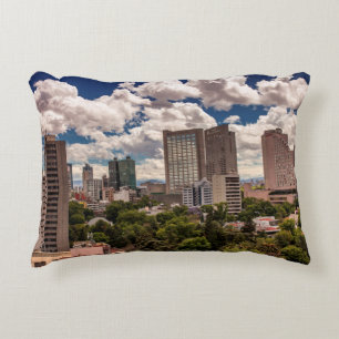 Skyline From The Hotels In Polanco Mexico City Decorative Cushion