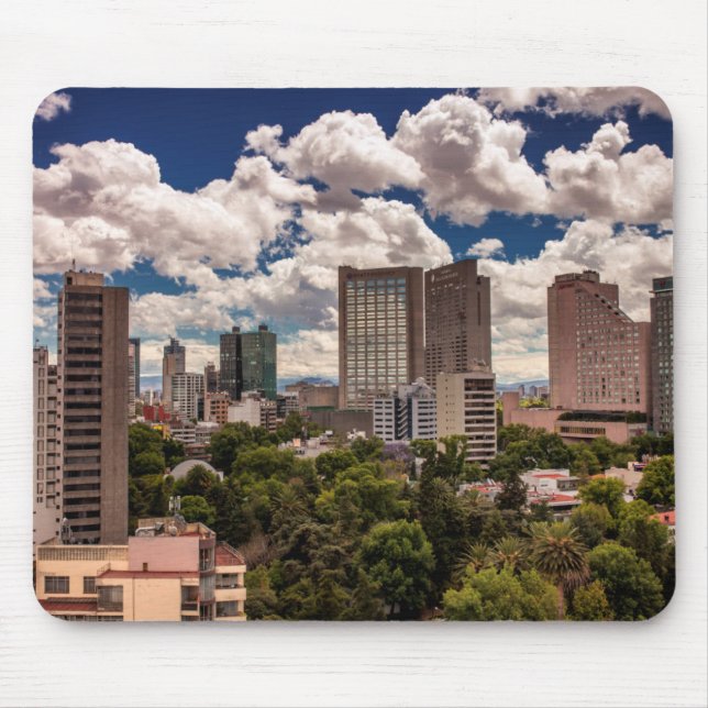 Skyline From The Hotels In Polanco Mexico City Mouse Mat (Front)