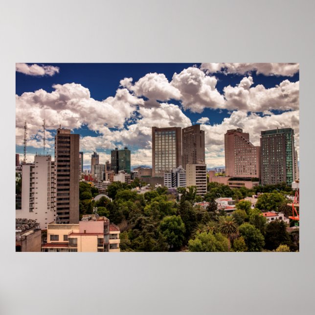 Skyline From The Hotels In Polanco Mexico City Poster (Front)