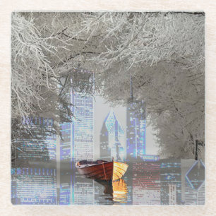 Skyline Glass Coaster