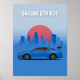 Skyline GT-R R34 Poster – JDM Icon