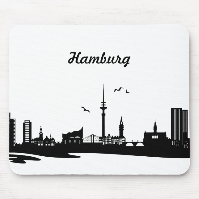 Skyline Hamburg Mouse Mat (Front)