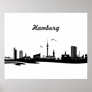 Skyline Hamburg Poster
