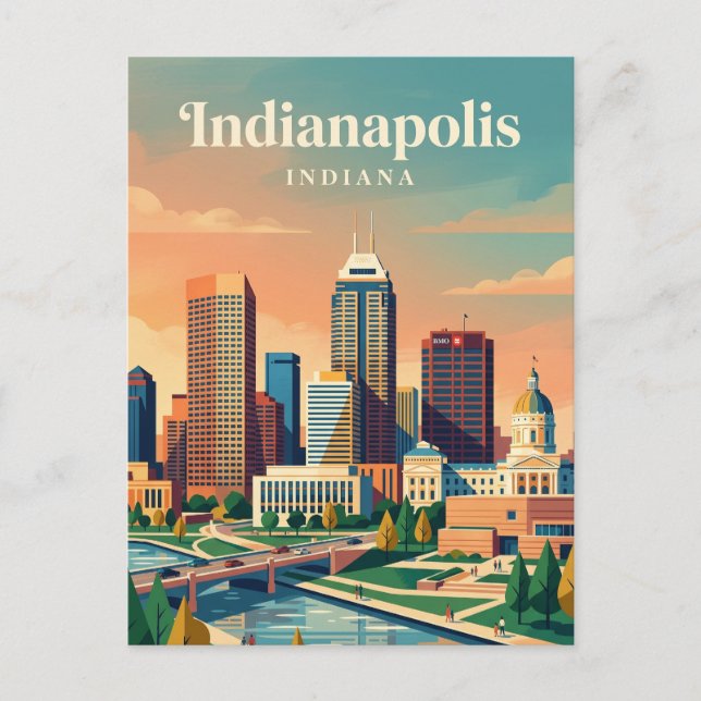 Skyline Indiana Postcard (Front)