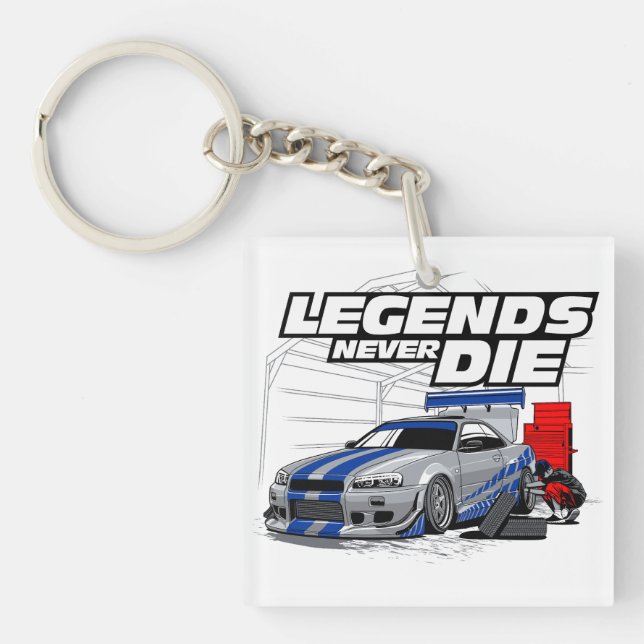 SKYLINE LEGENDS NEVER DIE! KEY RING (Front)