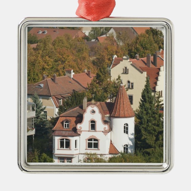 Skyline of Bamberg, Germany Metal Tree Decoration (Front)