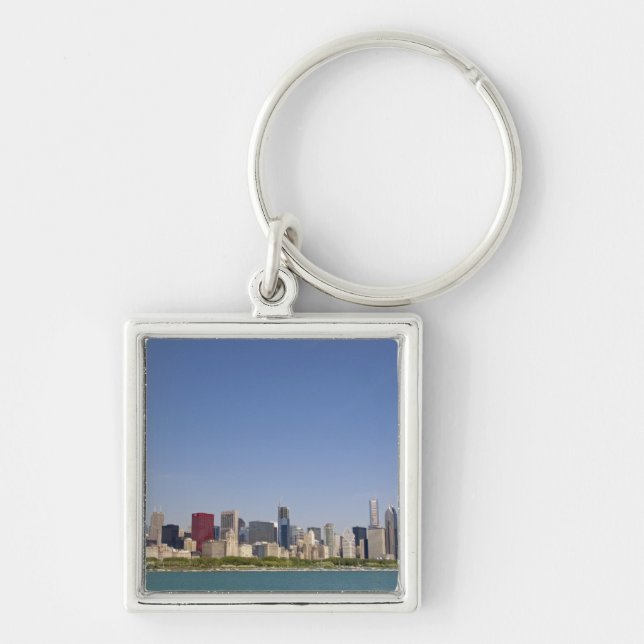 Skyline of Chicago, Illinois, USA. Key Ring (Front)