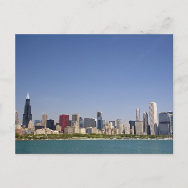 Skyline of Chicago, Illinois, USA. Postcard (Front)