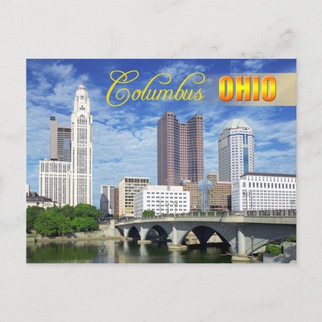 Skyline of Columbus, Ohio Postcard (Front)