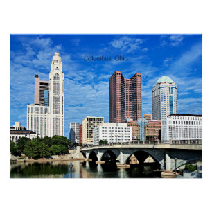 Skyline of Columbus, Ohio Poster