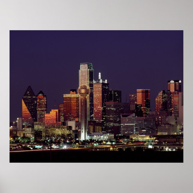 Skyline of Dallas, Texas Poster (Front)