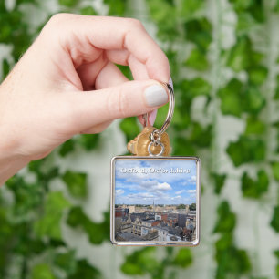 Skyline of Historic Oxford in Oxfordshire, UK Key Ring