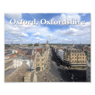 Skyline of Historic Oxford in Oxfordshire, UK Photo Print