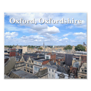Skyline of Historic Oxford in Oxfordshire, UK Photo Print