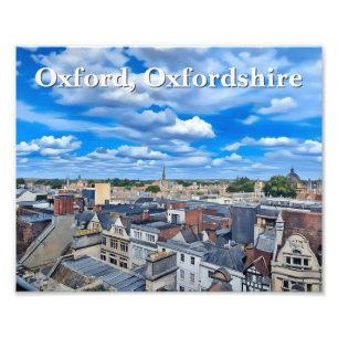 Skyline of Historic Oxford Painting Photo Print