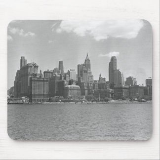 Skyline of Manhattan New York USA B&W Mouse Mat