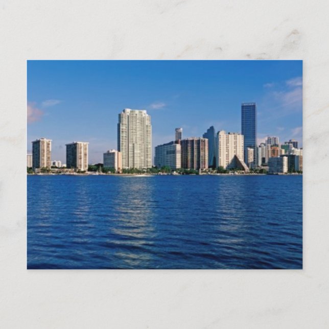 Skyline of Miami, Florida Postcard (Front)