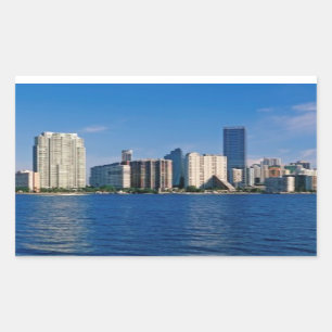 Skyline of Miami, Florida Rectangular Sticker